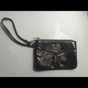 Coach patent leather wristlet